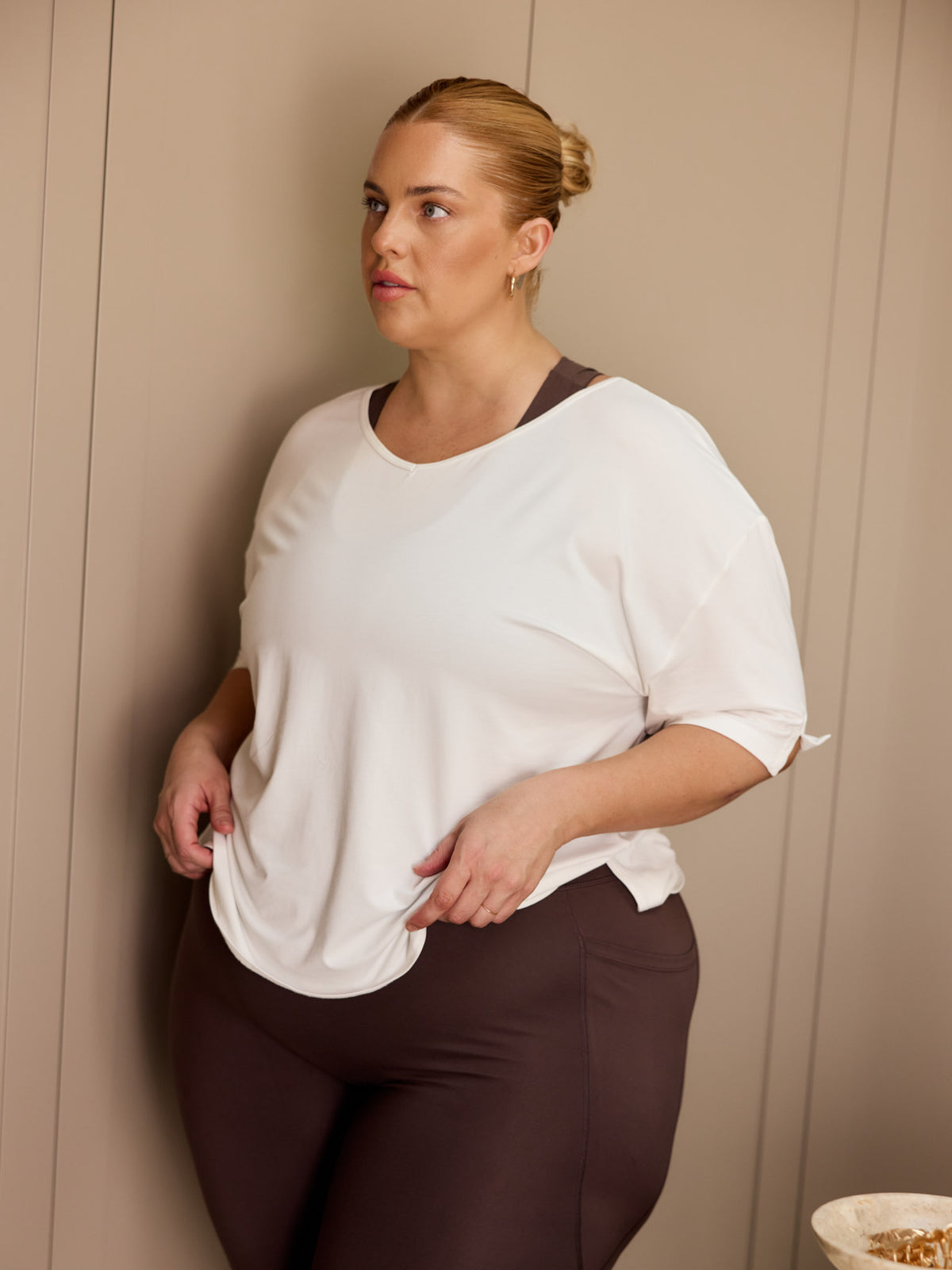 Kaleena is wearing our Tee in size XC. She is AUS 22-24.