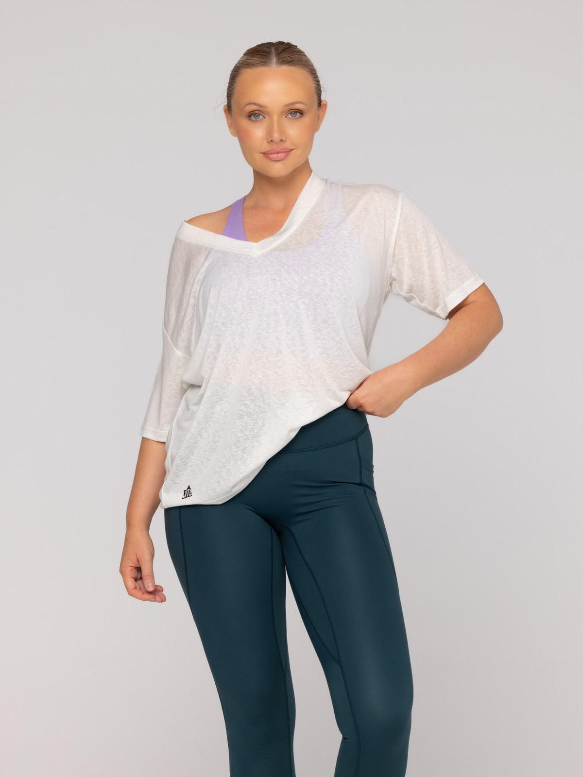 Brooke is wearing our Tee in size M. She is AUS 12.