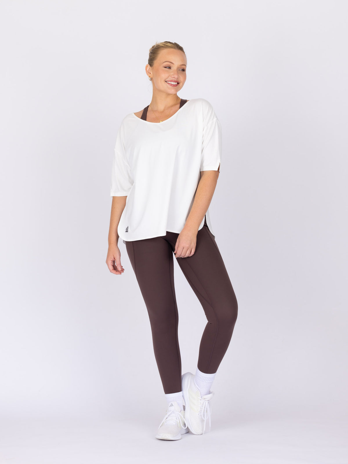 Brooke is wearing our Tee in size M. She is AUS 12.